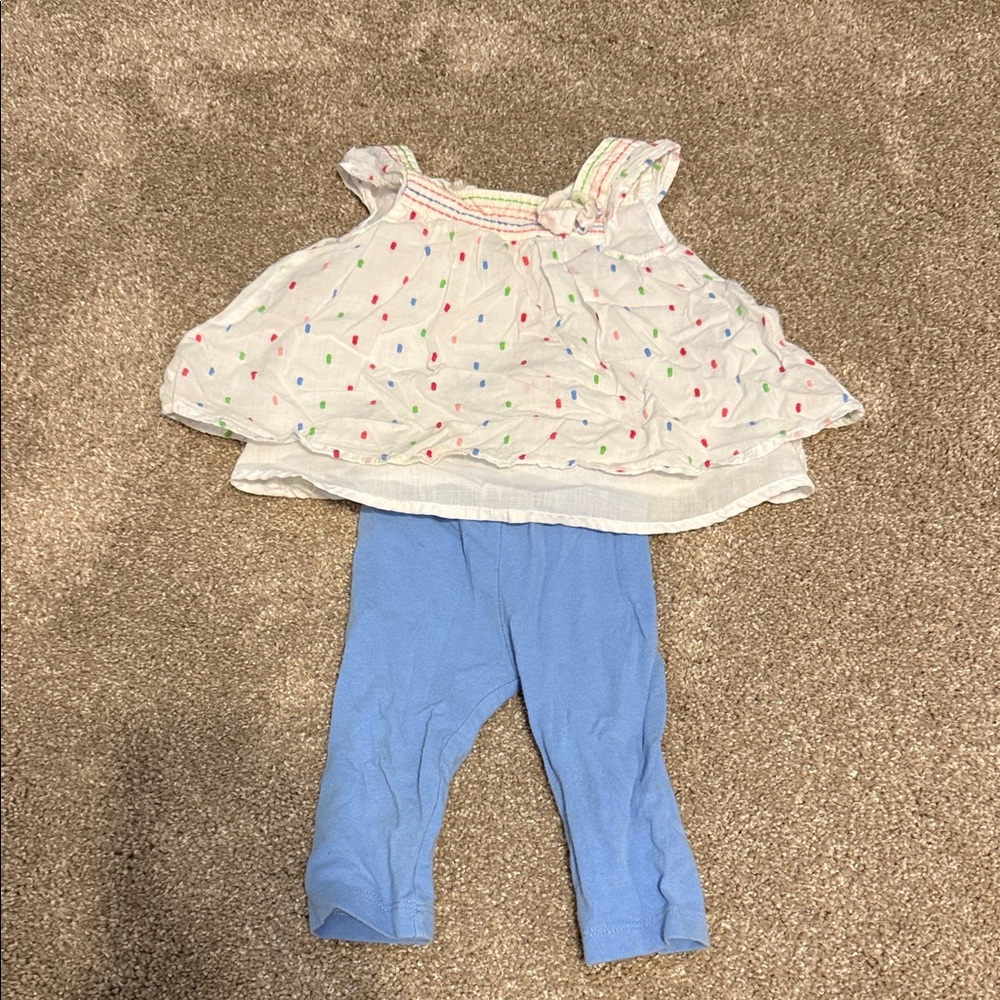 First Impressions White Tank Top with Pastel Stitch Accents